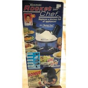 Culinare Rocket Chef Manual Food Processor Bonus Gourmet Pan As Seen On TV